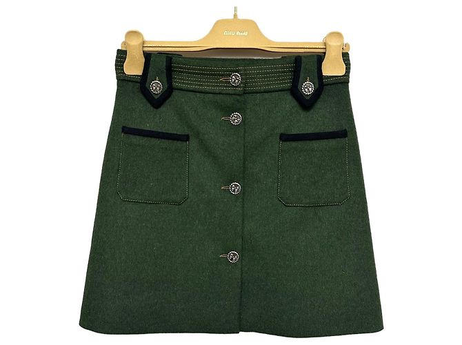 Miu Miu Wollrock Schwarz