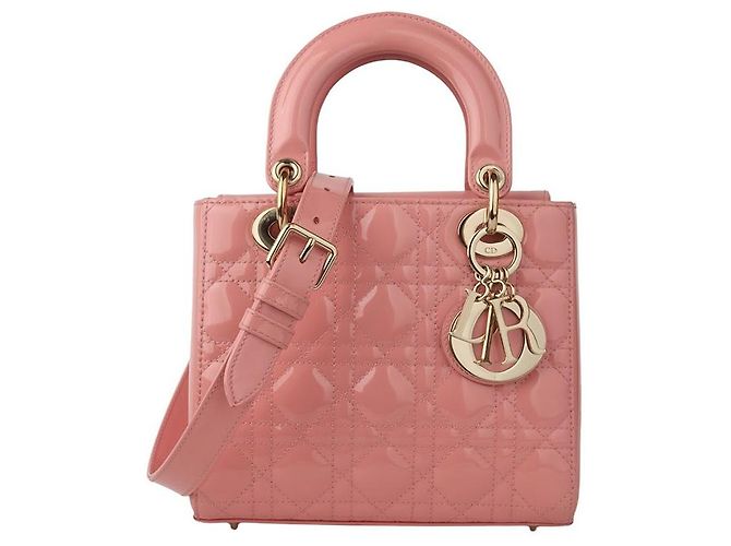 Dior Patent Cannage Lady Small Rouge