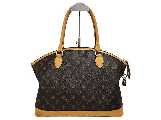 Louis Vuitton Bolso Tote Horizontal Monogram Lockit para mujer Marrón Castaño