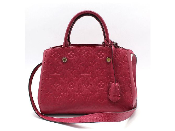 Louis Vuitton Borsa a Spalla Monogram Empreinte Montaigne BB Rosso