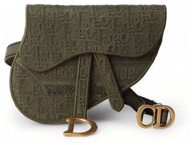 Dior Oblique Canvas Saddle Pouch Gürteltasche (Seltenes Stück) Braun
