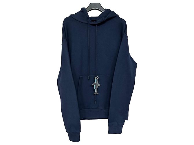 Louis Vuitton Sweat à capuche Shark avec perles Noir
