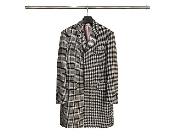 Thom Browne Glen Houndstooth RWB Wool Coat Multiple colors