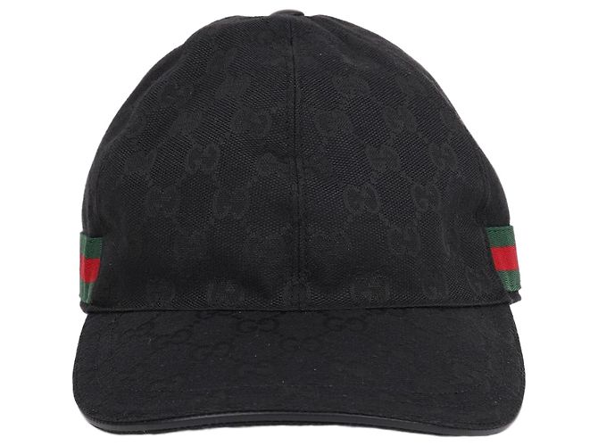 Gucci Boné de baseball em tecido GG preto