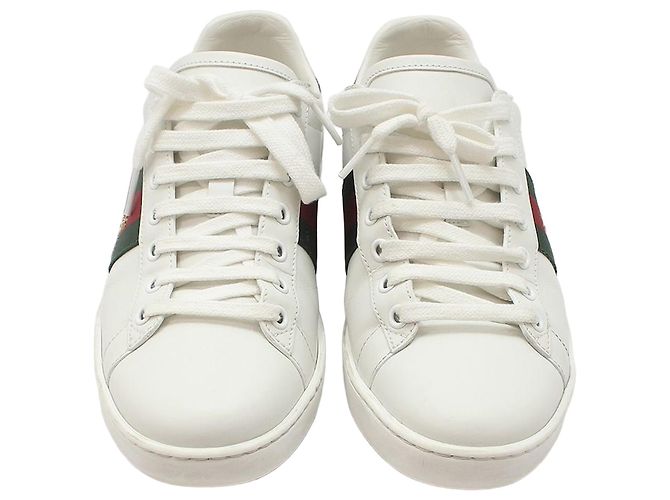 Gucci Baskets Ace Bee brodées Blanc