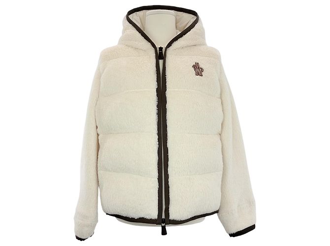 Moncler Grenoble Padded Zip-Up Jacket White