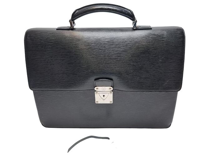 Louis Vuitton Briefcase Epi Leather (Top Grade, Unisex) Black