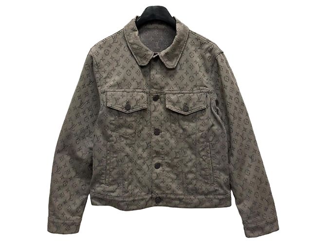 Louis Vuitton Giacca trucker in denim monogram Multicolore