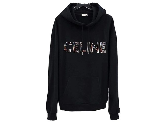 Céline Capuche Strass Rhinestone Black Multicolor Noir