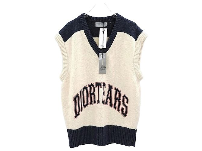 Dior Colete de jacquard de lã e algodão Denim Tears