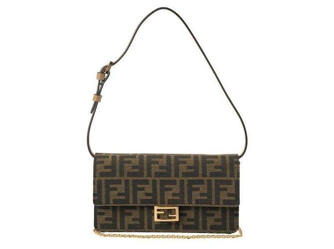 Fendi Wallet On Chain FF Jacquard Black
