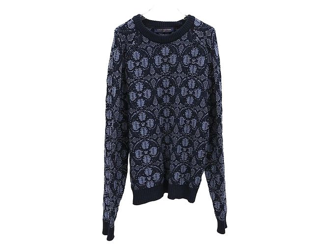 Louis Vuitton Strickpullover mit Blumen-Jacquard und Rundhalsausschnitt Mehrfarben 