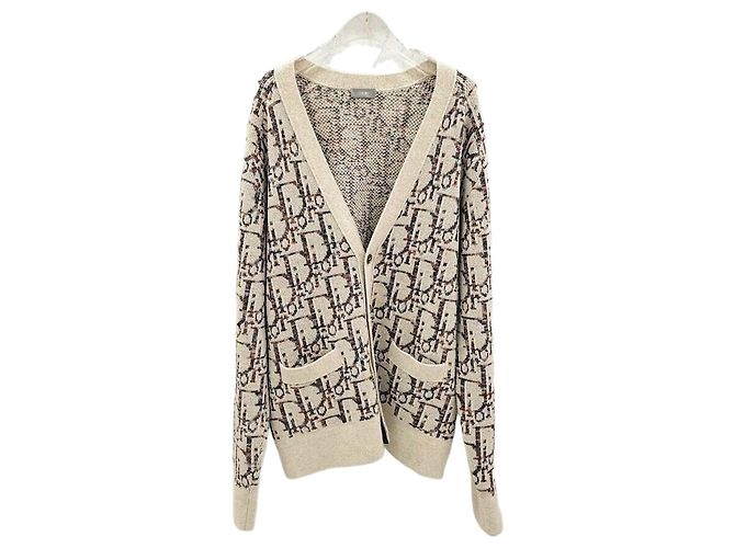 Dior Oblique Jacquard-Cardigan in Beige Braun