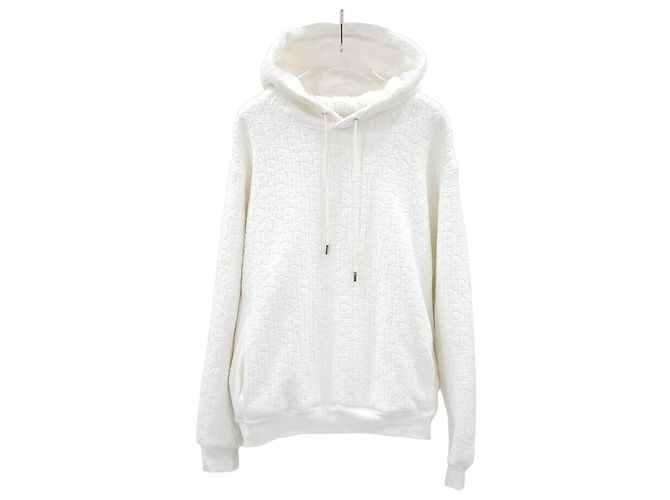 Dior Kapuzen-T-Shirt aus Frottee mit Oblique-Motiv Silber