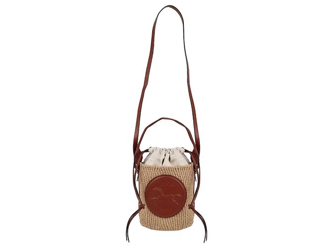 Chloé Mini borsa a secchiello Horse Medal Marrone 