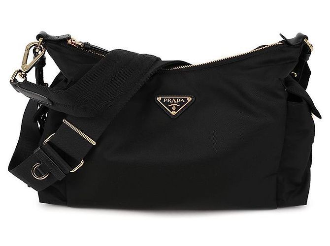 Prada Borsa a tracolla Explorer in Re-Nylon Large Nero 