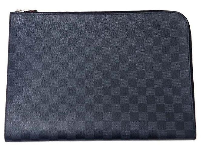 Louis Vuitton Clutch Graphite GM Azul
