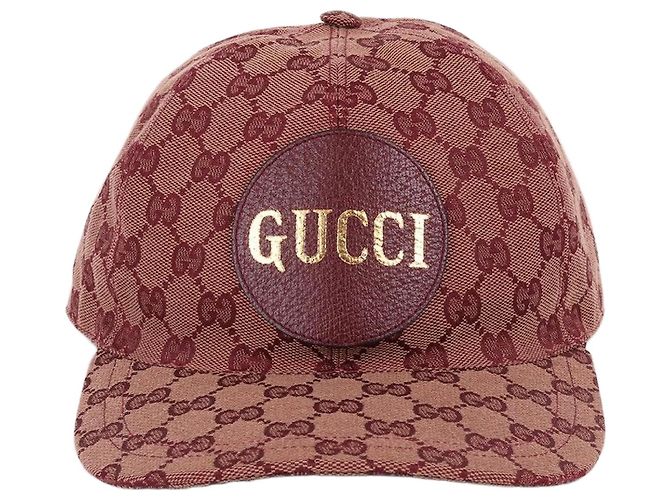 Gucci Boné de base GG Canvas Logo Vermelho