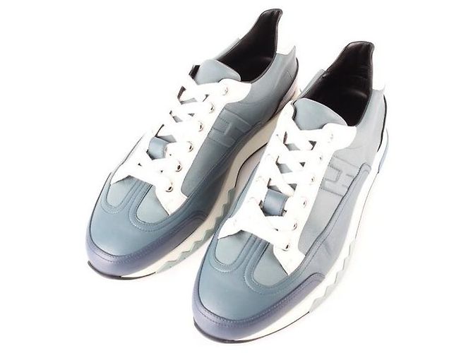 Hermès Trail Leder-Sneaker Blau