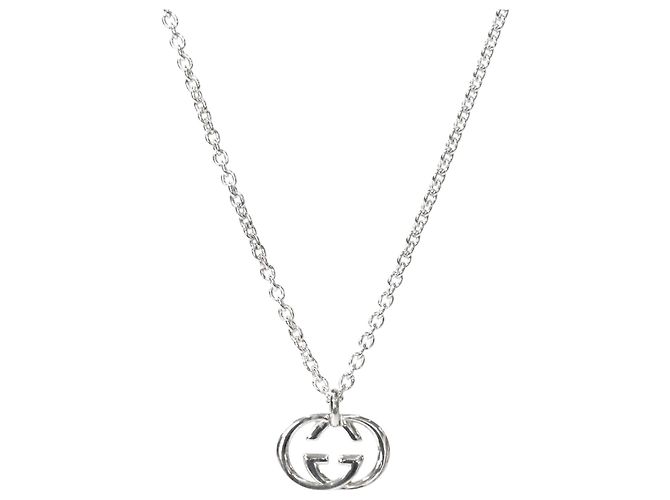 Gucci Interlocking Silberhalskette 