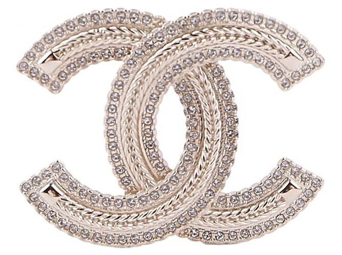 Chanel Broche CC Logo en cristal Multicolore