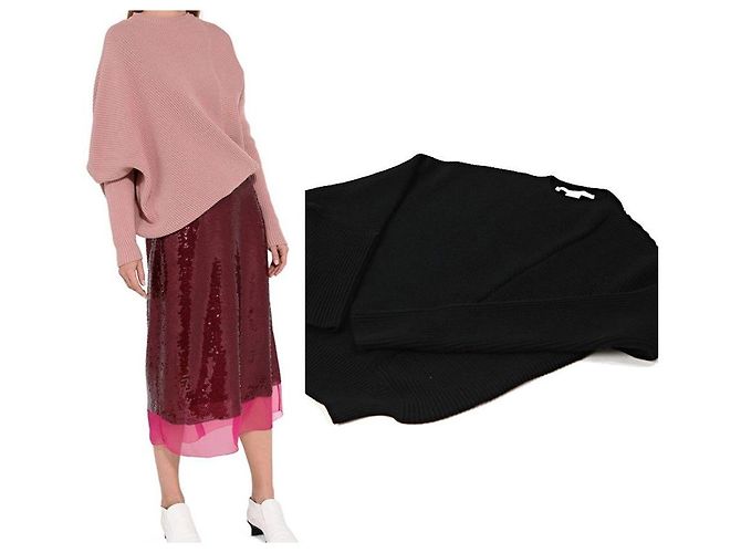 Stella Mc Cartney Asymmetrischer Rundhalsausschnitt Strick Rot