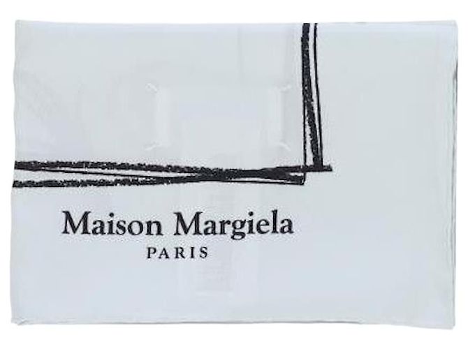 Maison Martin Margiela Seidenpullover mit numerischen Mustern Blau