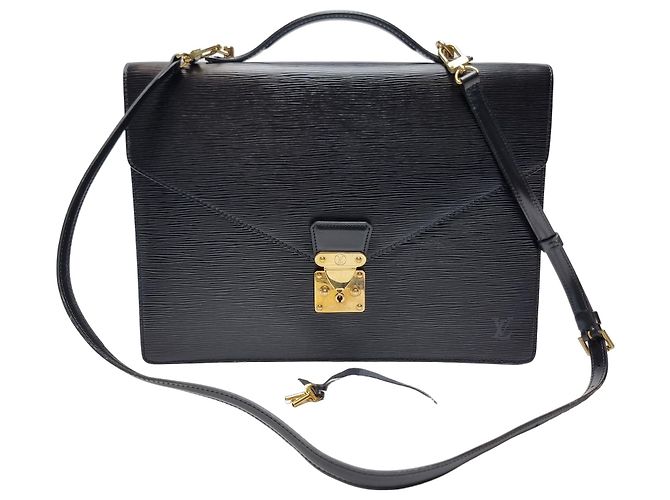 Louis Vuitton Epi Leather Document Bag Black