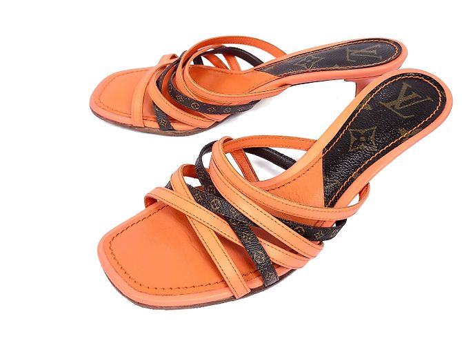 Louis Vuitton Monogram Revival Mule Orange