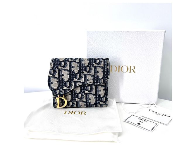 Dior Saddle Lotus Oblique Jacquard Wallet Multiple colors