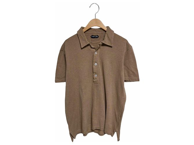Tom Ford Polo-Shirt mit Logo Braun