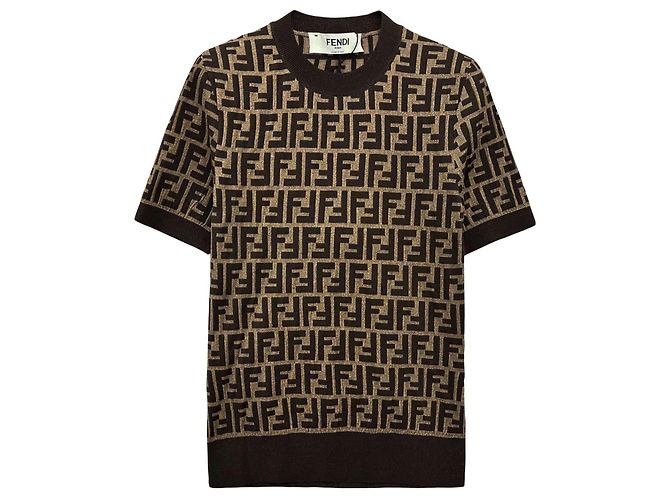 Fendi Punto de algodón para mujer Castaño