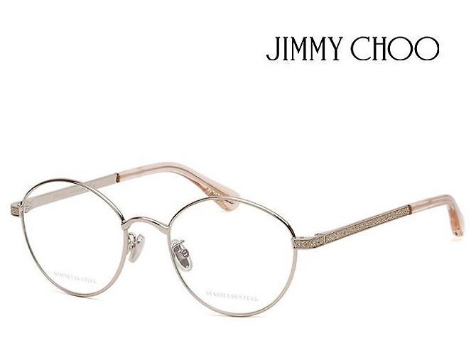 Jimmy Choo Eyeglass Frame Metal Frame Luxury Round White