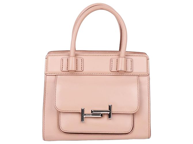 Tod's Light Beige Double Leather Mini Shoulder Bag Brown