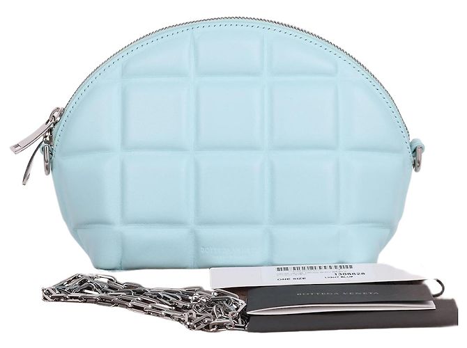Bottega Veneta Bolsa transversal acolchoada cor menta Verde
