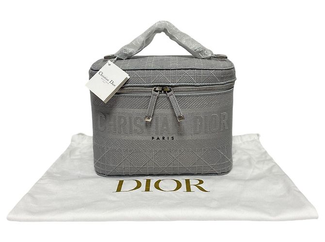 Dior Bolsa de Viagem Vanity Cannage Marrom