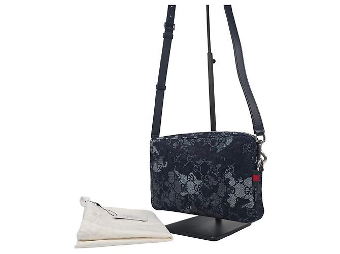 Gucci Piccola borsa a tracolla in denim Argento