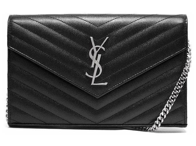 Saint Laurent Bolsa de ombro acolchoada Preto