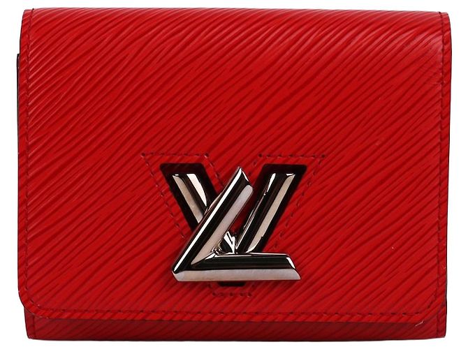 Louis Vuitton Red Twist Silver Monogram Wallet