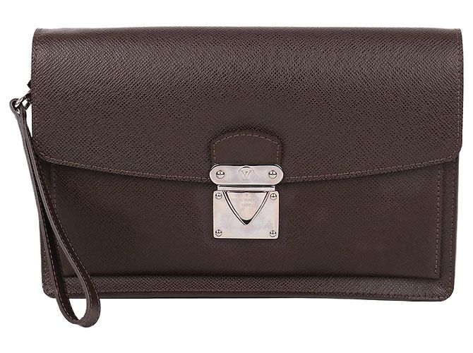 Louis Vuitton Clutch com alça Taiga Bellaia Marrom