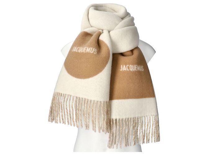 Jacquemus Jacquard-Schal mit Logo Orange 