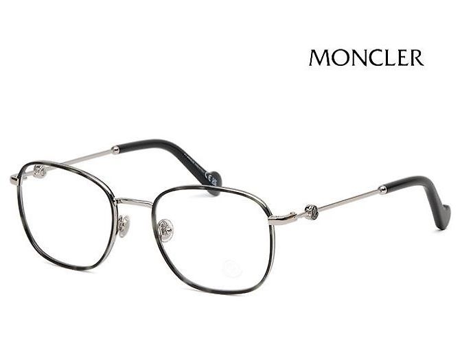 Óculos Moncler Windsor Quadrados Armação de Metal Leve Luxo Tartaruga Cinza