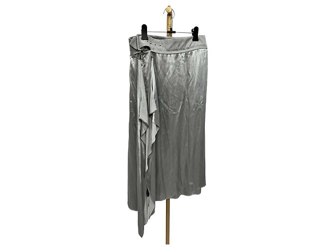 Fendi Satin Skirt Size Silvery