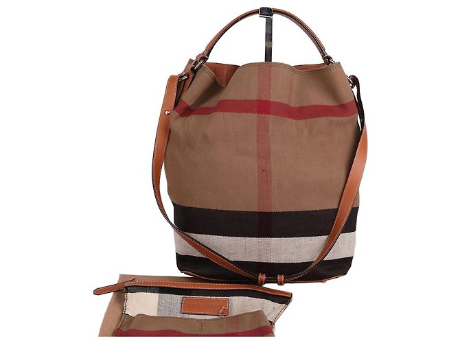 Burberry Ashby Brown Medium Top Handle Shoulder Bag