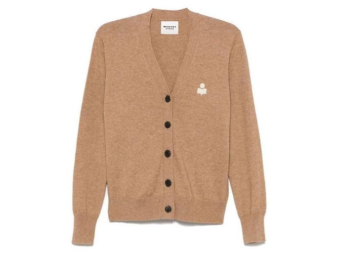 Isabel Marant Cardigan KARINA Logo Camel Marron