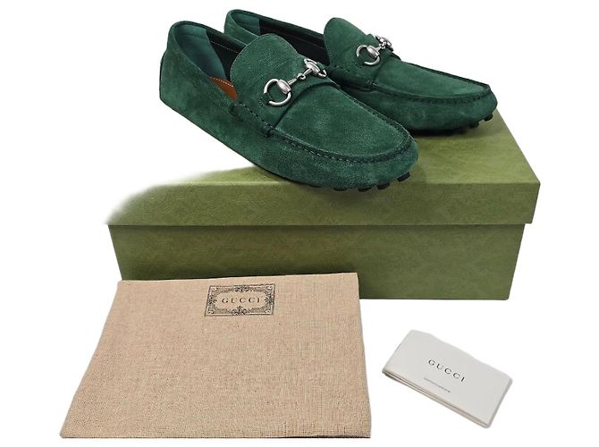 Gucci Mocassin Driver en daim avec mors Multicolore