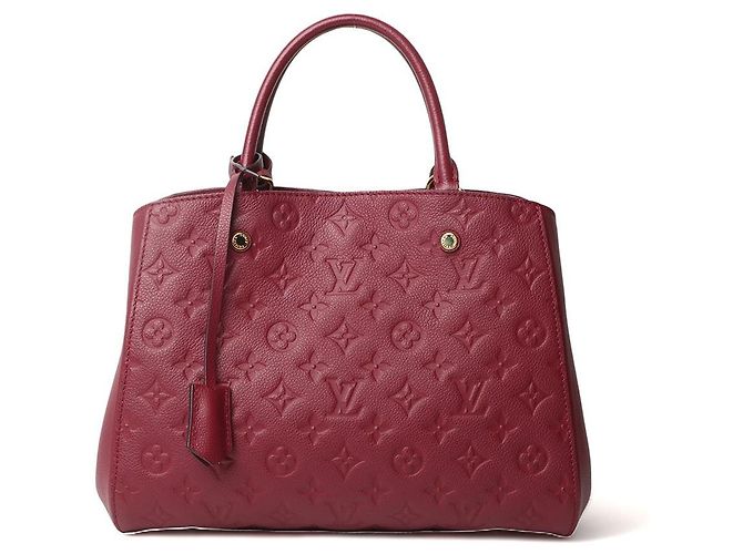 Louis Vuitton Borsa a tracolla Monogram Empreinte Montaigne MM Rosso