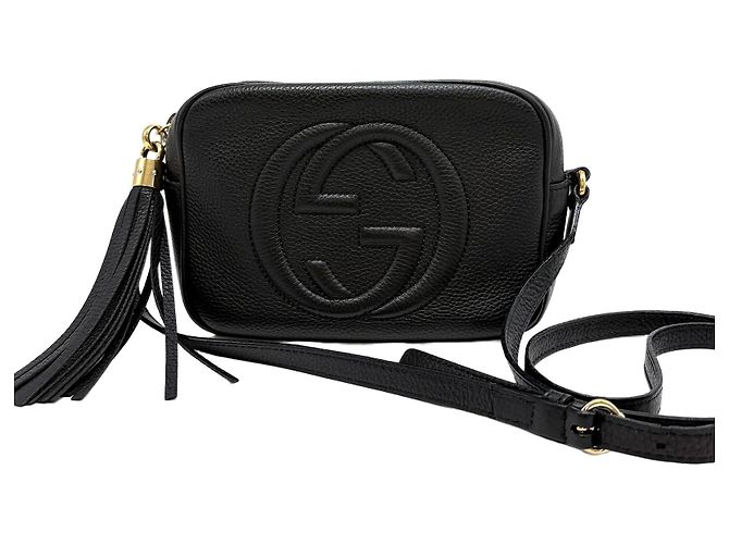 Gucci Borsa a tracolla camera Soho Disco con nappa Nera Nero