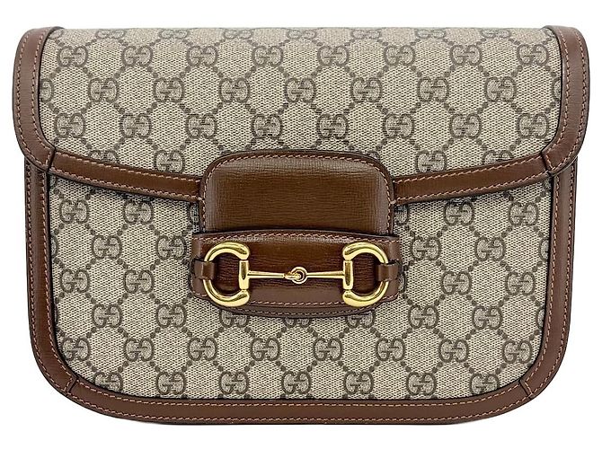 Gucci Borsa a Spalla Horsebit Marrone