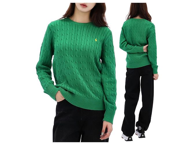 Ralph Lauren Strickpullover mit Pony-Logo Erwachsenengröße Grün 